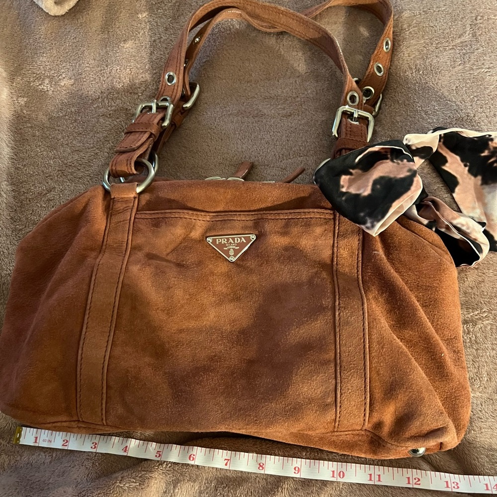 * AUTHENTIC* !!! Stunning suede Prada purse.